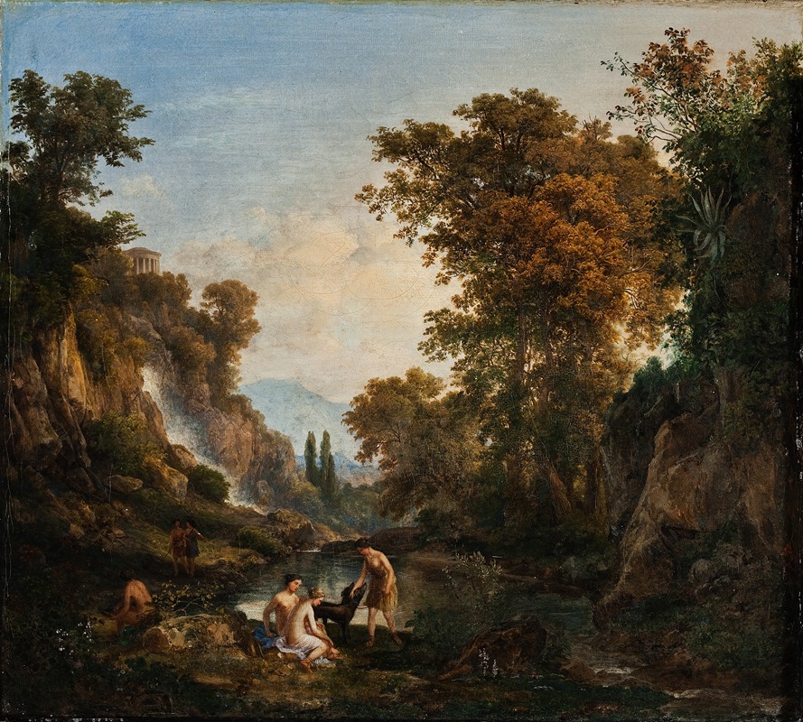 Landscape With Nymphs by Károly Markó, 1834 — digital art print download