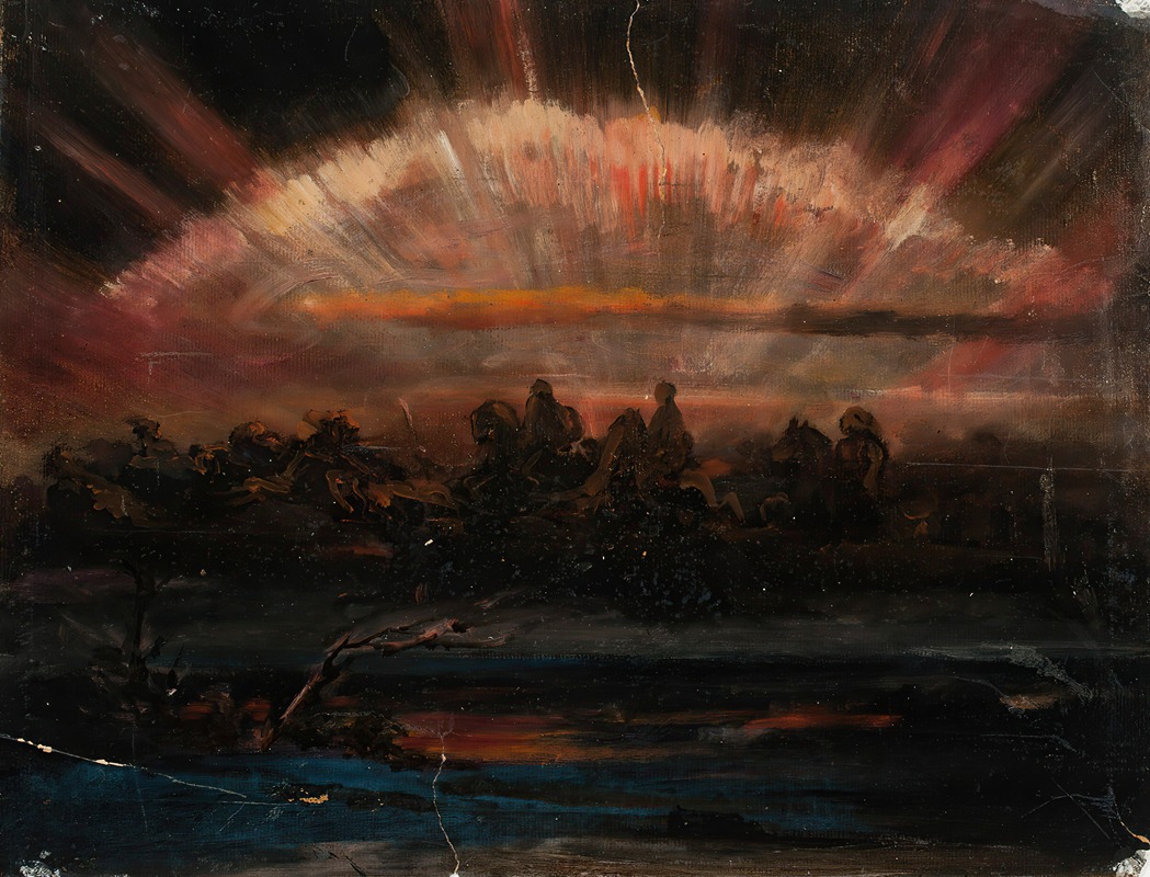 Asgårdsreia, Sketch by Нильс Якоб Ольссон Бломмер, 1849 — digital art print download