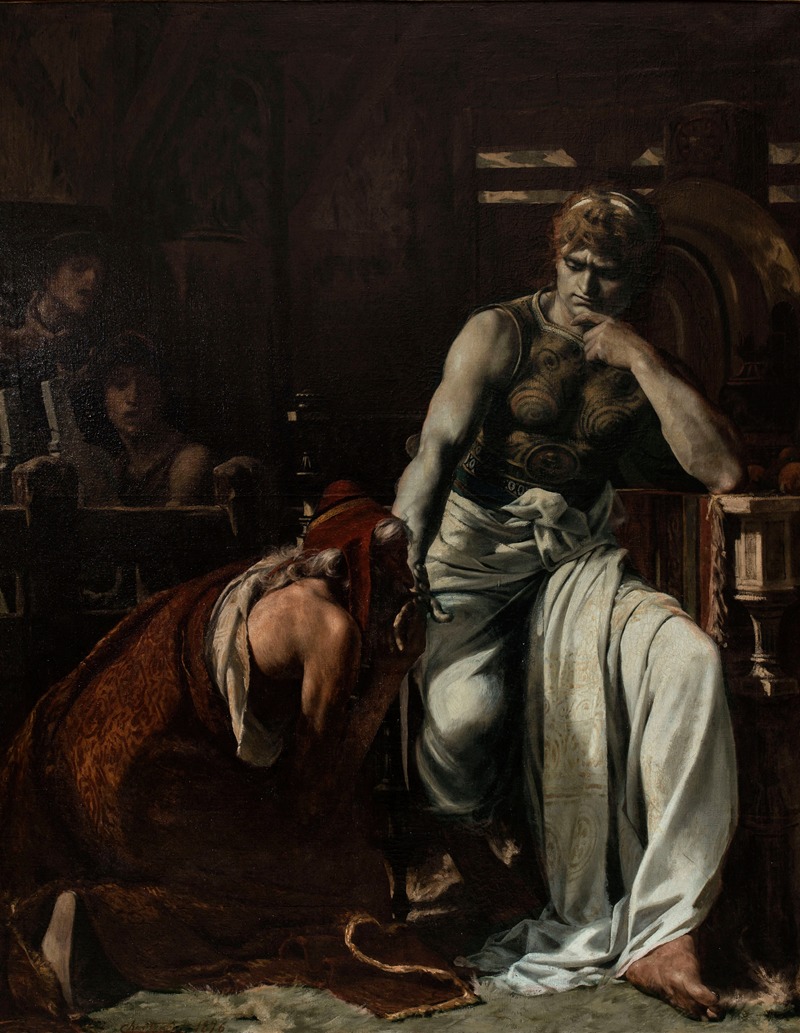 Priam demandant à Achille le corps d'Hector by Теобальд Шартран, 1876 — digital art print download