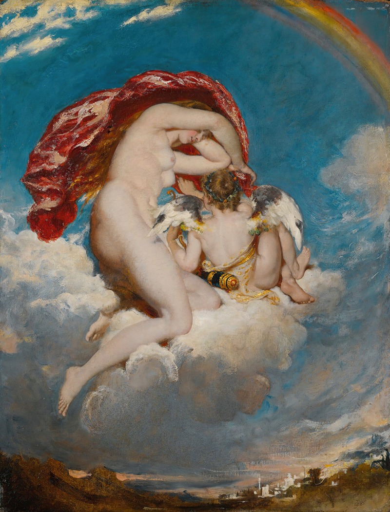 Venus And Cupid Descending by Уильям Этти — digital art print download
