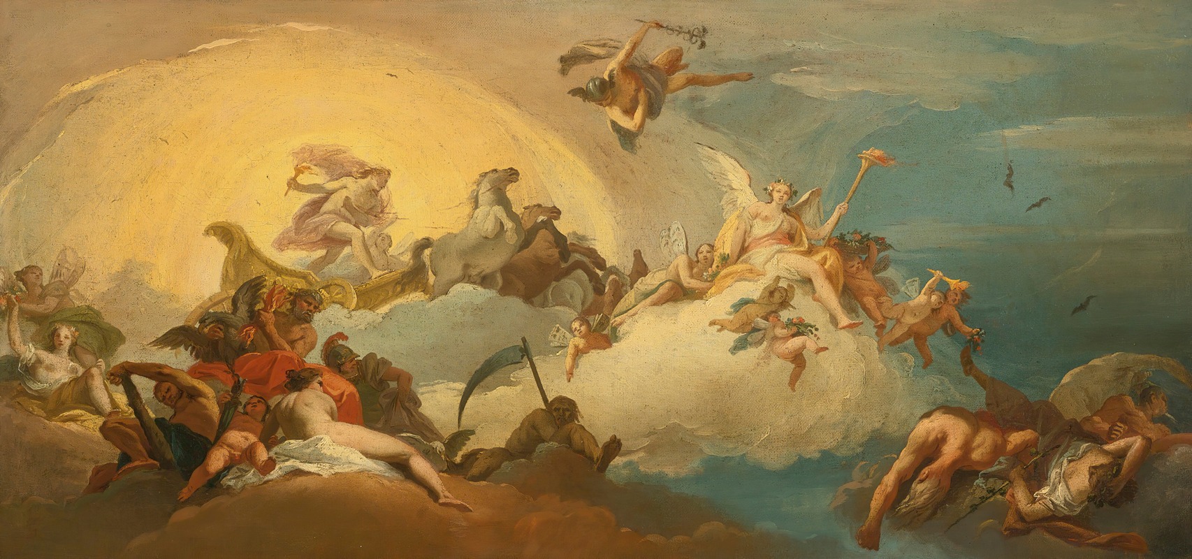 Aurora With Apollo Driving The Sun Chariot — Costantino Cedini
