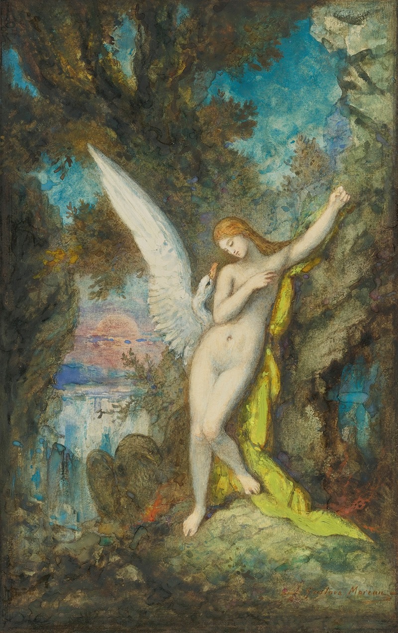 Leda Et Le Cygne by Гюстав Моро — digital art print download