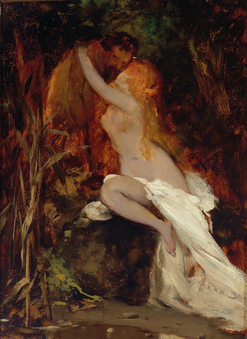 Faun And Nymph by Ганс Макарат — digital art print download