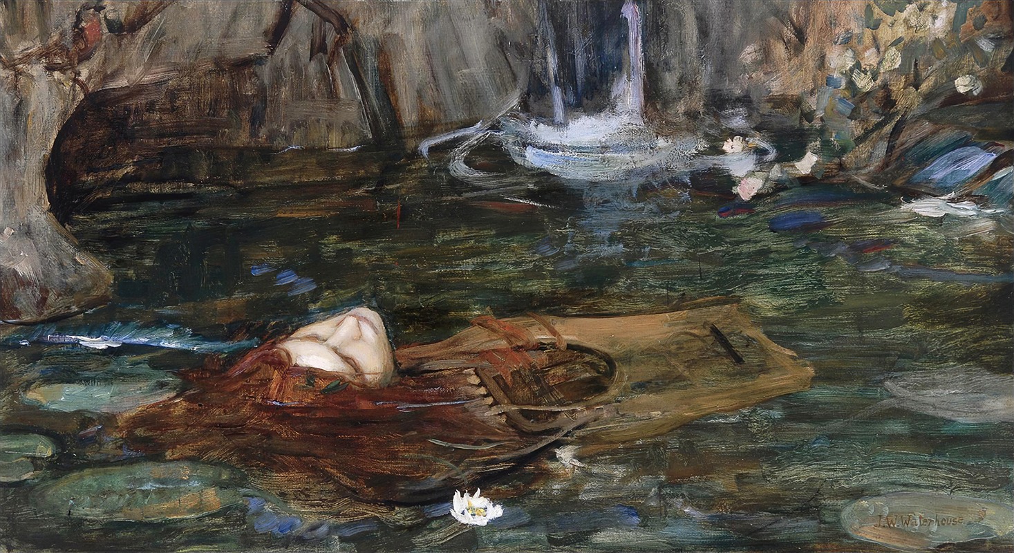 Study For Nymphs Finding The Head Of Orpheus — John William Waterhouse