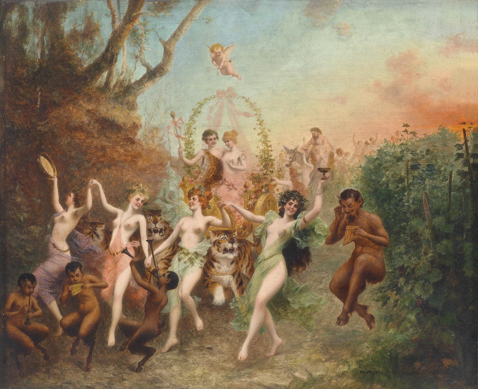 Fest Der Faune Und Nymphen by Мориц Штифтер, 1905 — digital art print download