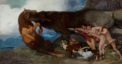 Fighting With A Monster by Рудольф Йеттмар, 1903 — digital art print download