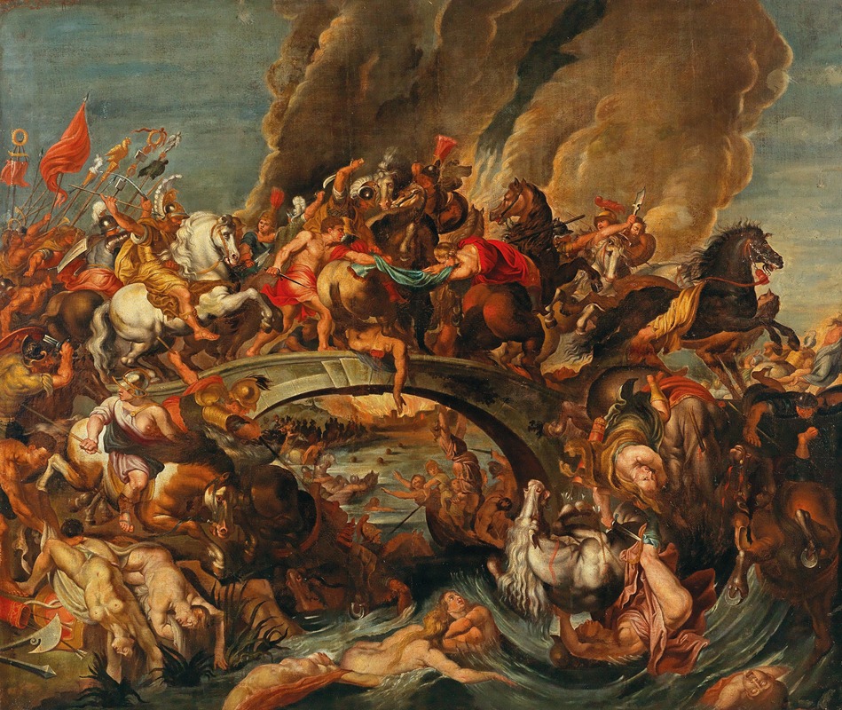The Battle Of The Amazons — Follower of Peter Paul Rubens