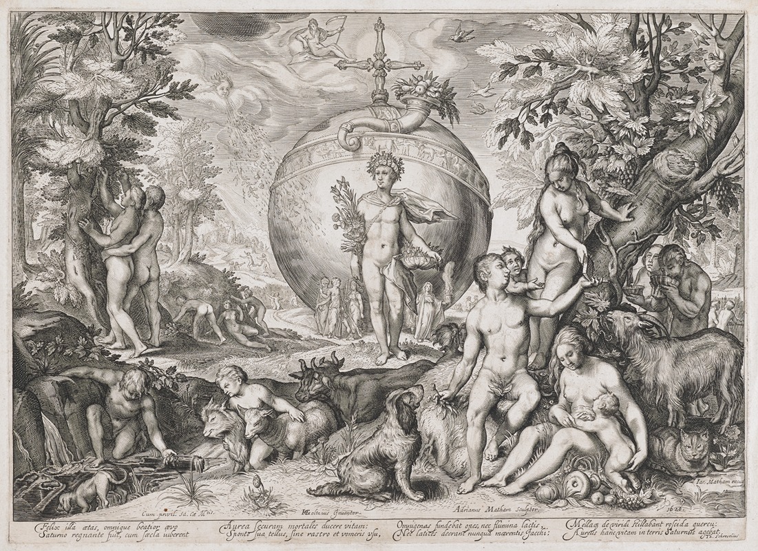 The Golden Age by Adriaen Matham, 1620 — digital art print download