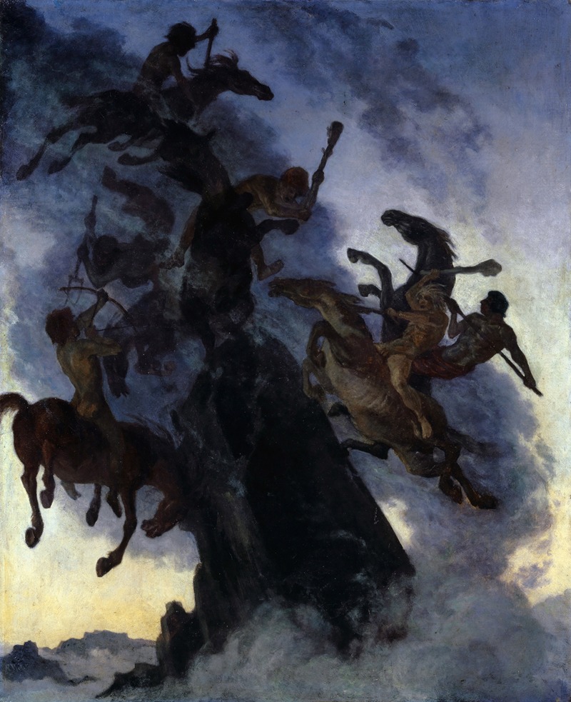 Riders in the Mist by Альберт Вельти, 1896 — digital art print download