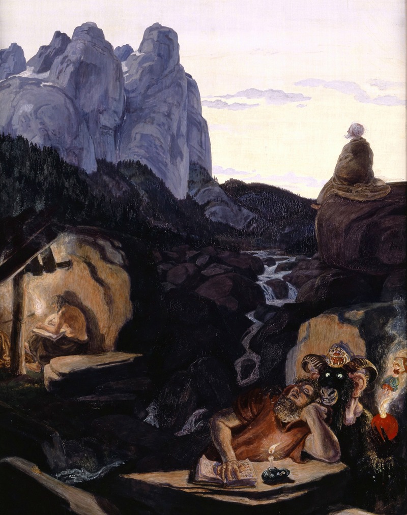 The Three Hermits by Альберт Вельти, 1907–1908 — digital art print download