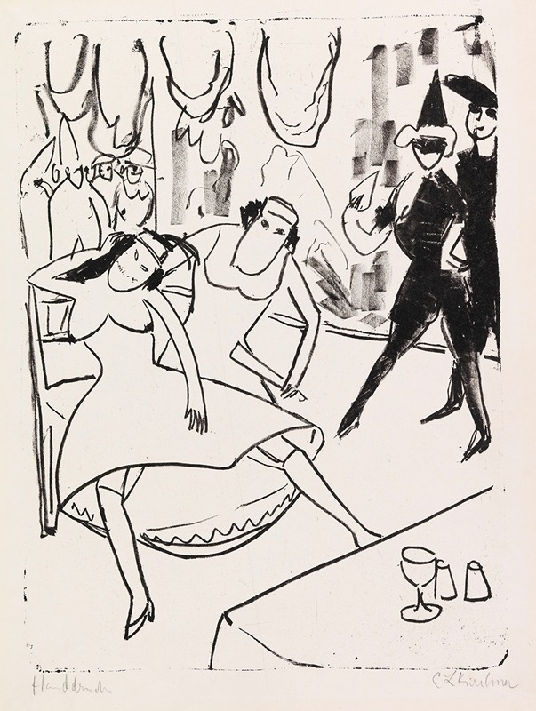 Maskenball by Эрнст Людвиг Кирхнер, 1911 — digital art print download