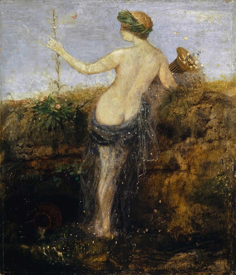 Nymphe with Horn of Plenty — Arnold Böcklin