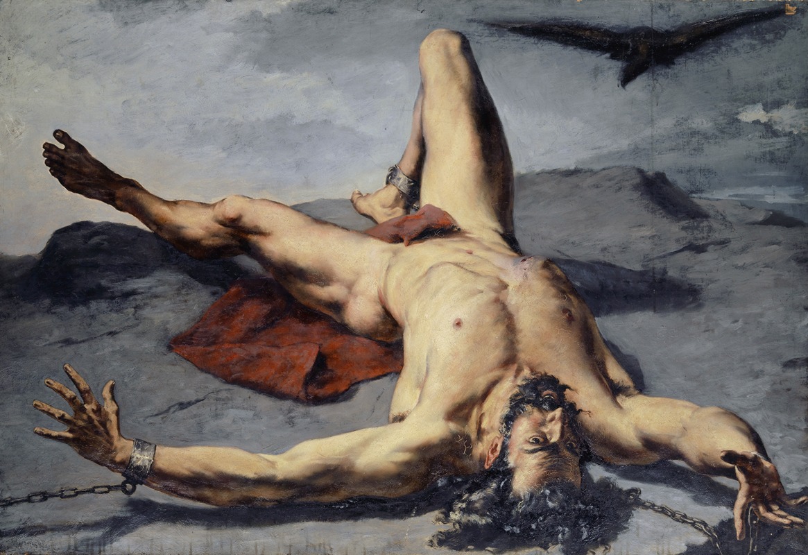 Prometheus Forged on a Rock by Франк Бухсер, 1855 — digital art print download