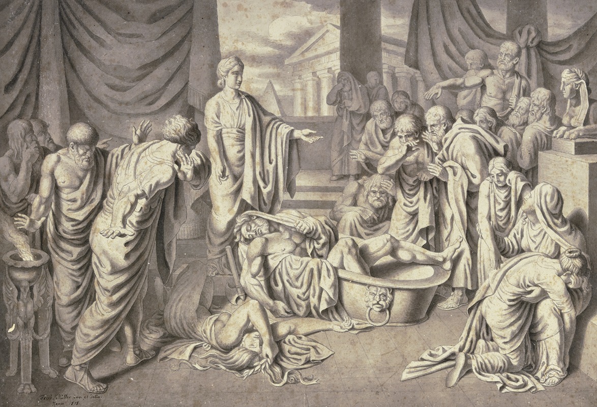 Agamemnon's death by Friedrich Müller, 1818 — digital art print download