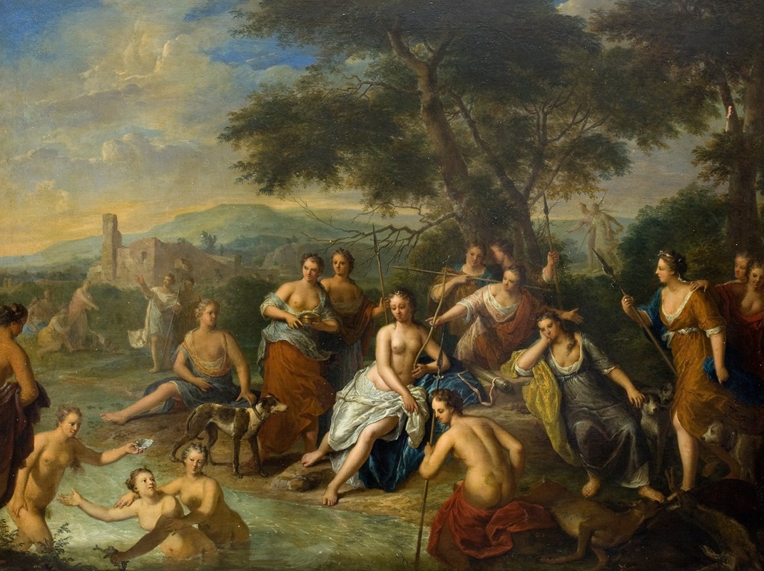 Diana and her Nymphs by Жерар Хоэт, 1663 – 1733 — digital art print download