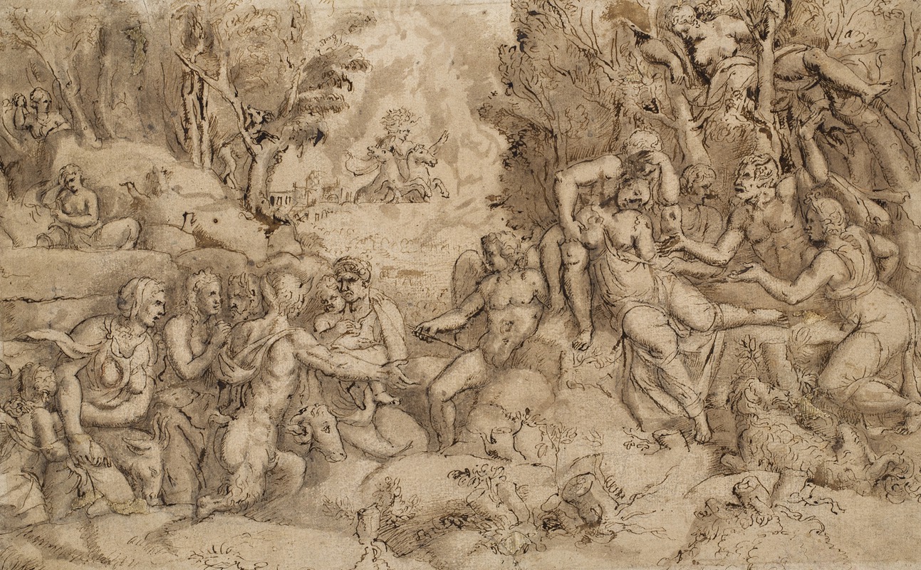 Death of Procris by Giorgio Ghisi, 1500 – 1600 — digital art print download