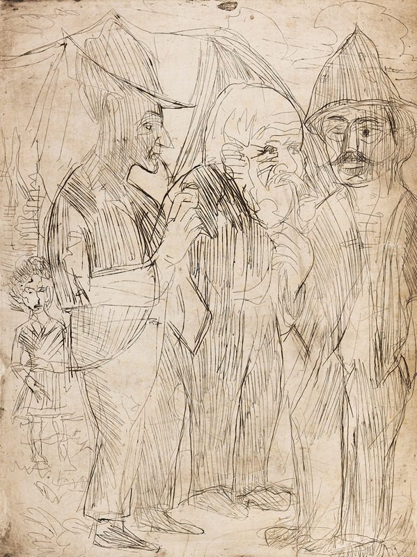 Drei Bauern by Эрнст Людвиг Кирхнер, 1922 — digital art print download