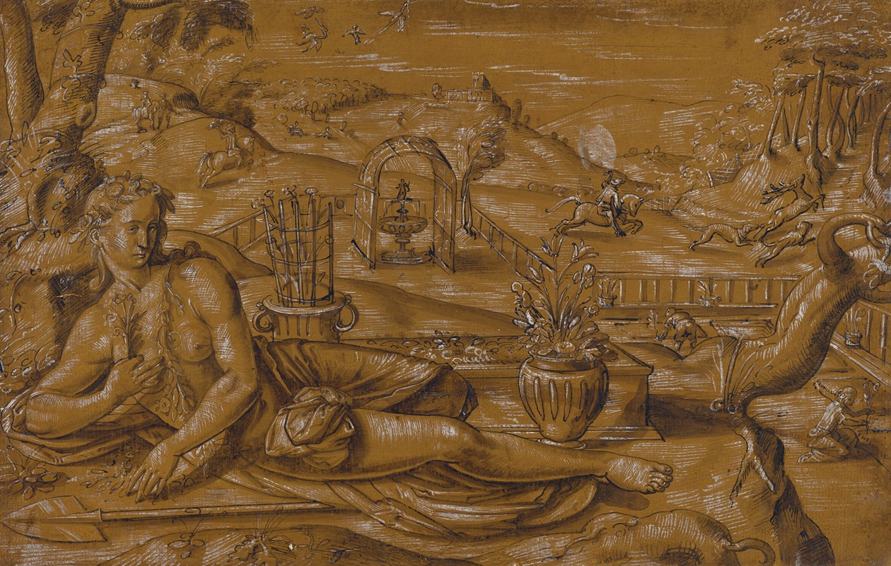 Allegory of Spring by Ганс Бок старший, 1572 — digital art print download
