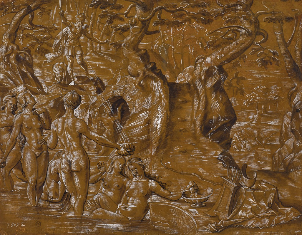 Diana and Actaeon by Ганс Бок старший, 1572 — digital art print download