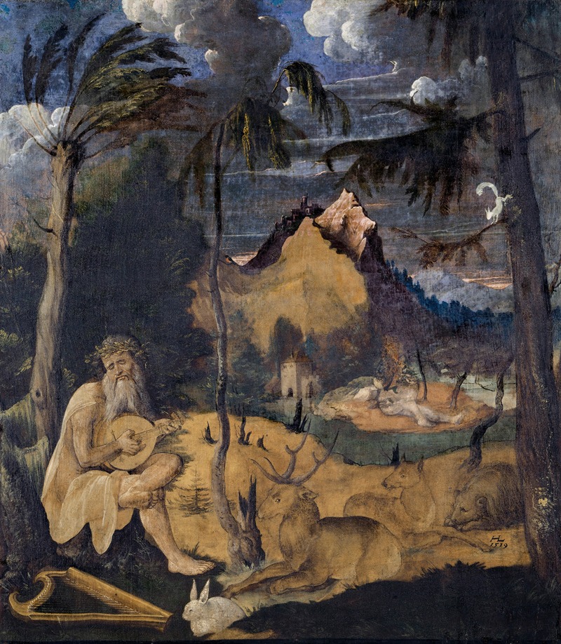 Orpheus Among the Animals by Hans Leu the younger, 1519 — digital art print download