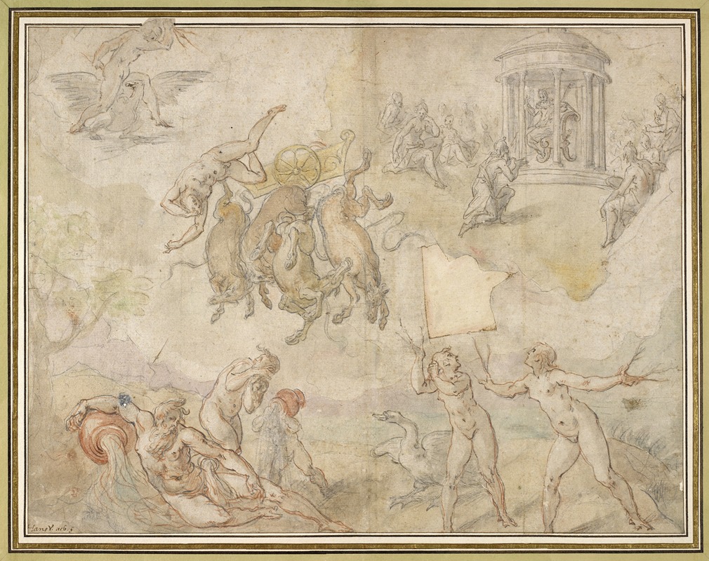 Der Sturz des Phaeton by Hans von Aachen, 1600 — digital art print download