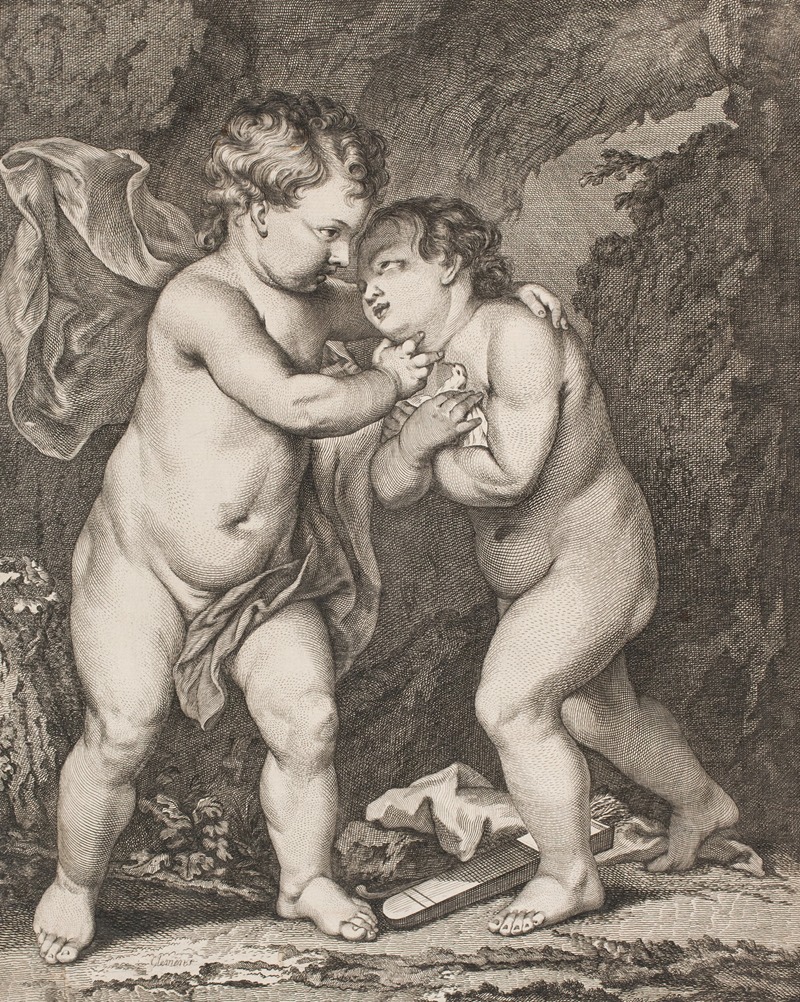L'enfant qui joue avec l'Amour by Йохан Фредерик Клеменс, 1768 – 1770 — digital art print download