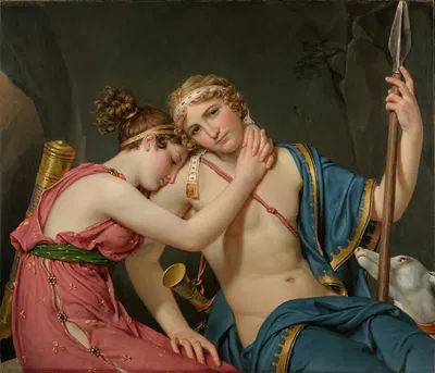 The Farewell Of Telemachus And Eucharis by Жак Луи Давид, 1818 — digital art print download