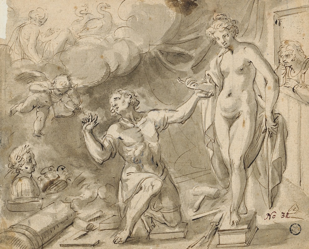 Pygmalion falls in love with his statue — Lodewijk Toeput