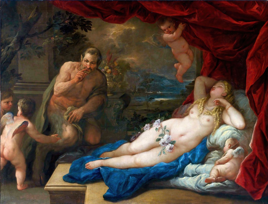 Jupiter And Antiope by Лука Джордано — digital art print download