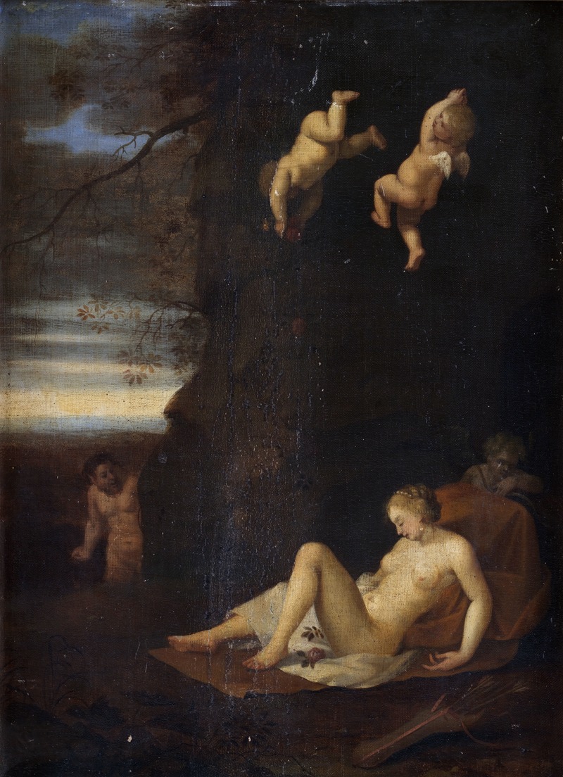 Satyr Spying on Sleeping Nymph, Antiope — Toussaint Gelton