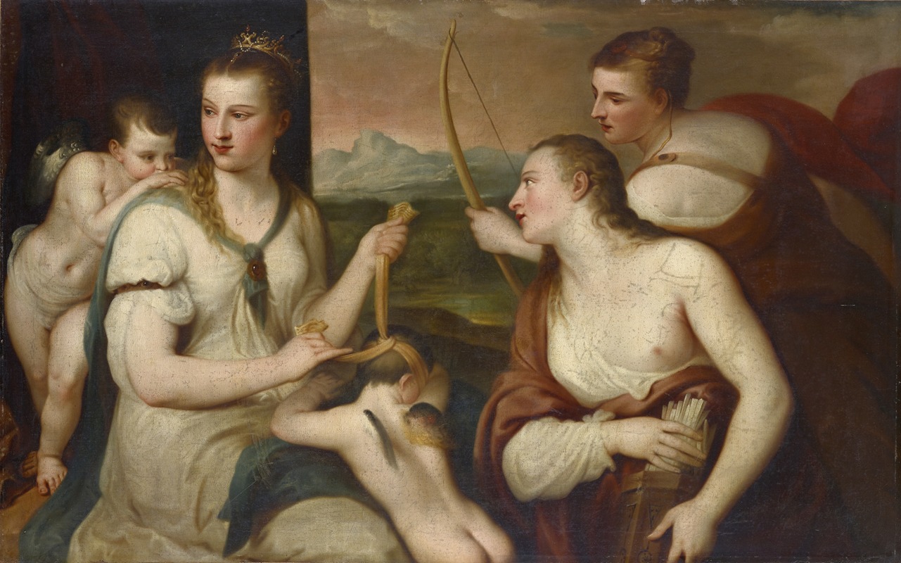 Cupid Blindfolded by Venus by Anonymous — digital art print download