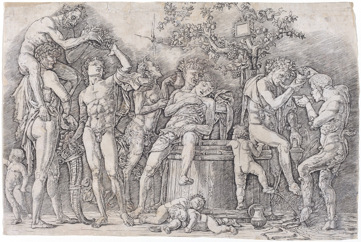 Bacchanal with a Wine Vat by Андреа Мантенья, c. 1475 — digital art print download