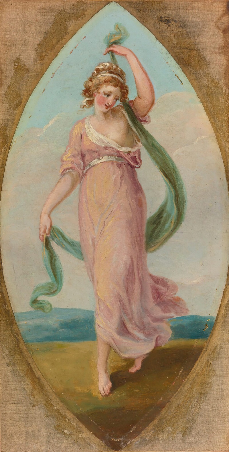 Muse with a flowing cloth by Circle of Angelica Kauffmann — digital art print download