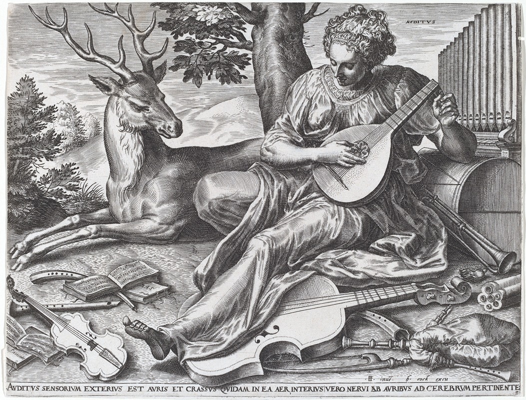 Auditus by Cornelis Cort, 1561 — digital art print download
