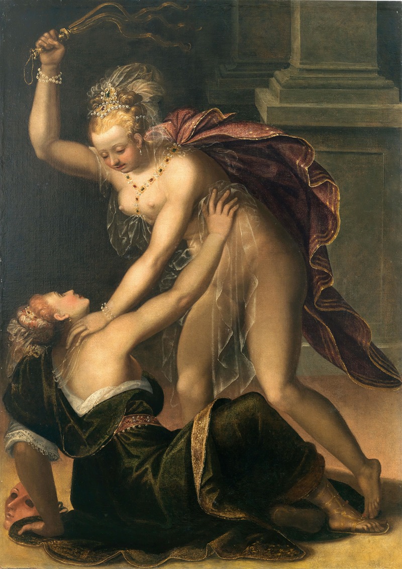 Truth punishing Falsehood by Dirck de Quade van Ravesteyn — digital art print download