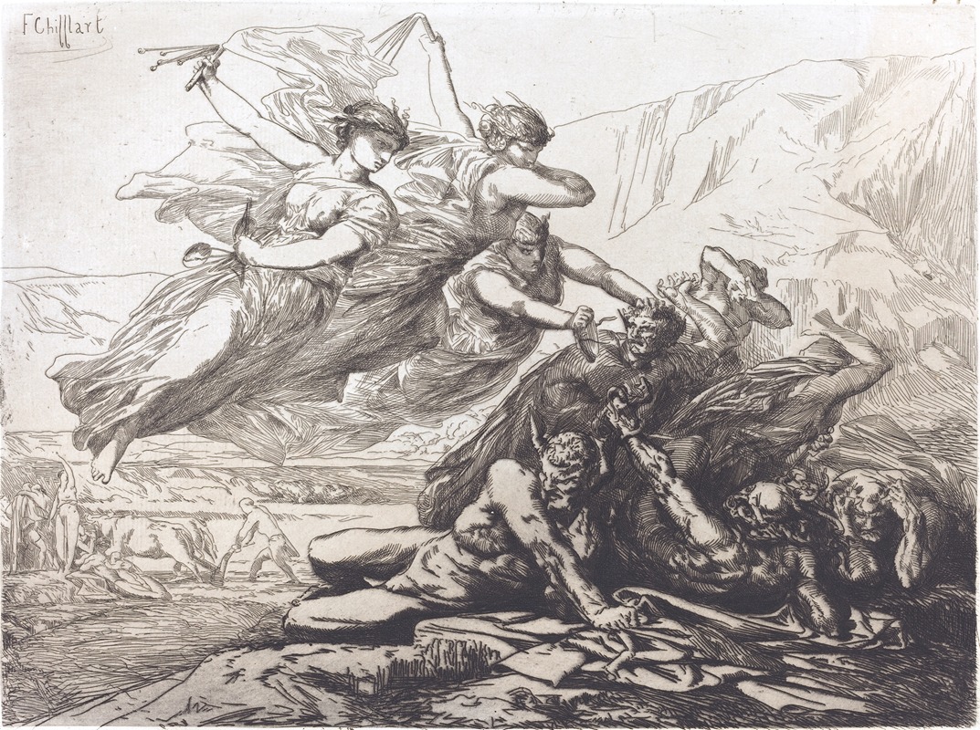 Justice, Vengeance, and Truth by Франсуа-Николя Шиффлар, 1865 — digital art print download