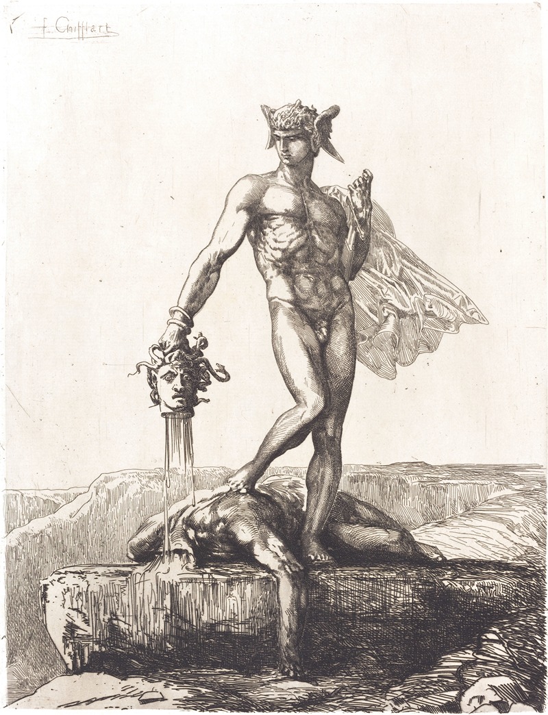 Perseus by Франсуа-Николя Шиффлар, 1865 — digital art print download