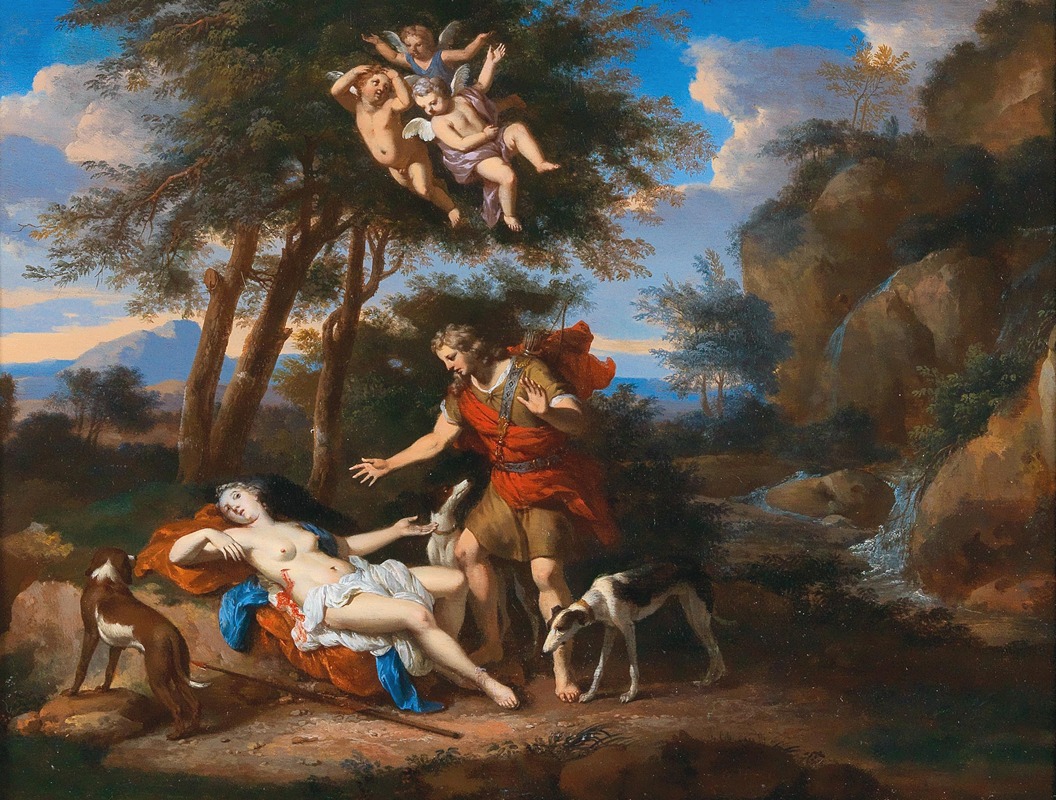 Venus and Adonis by Gerard Hoet — digital art print download