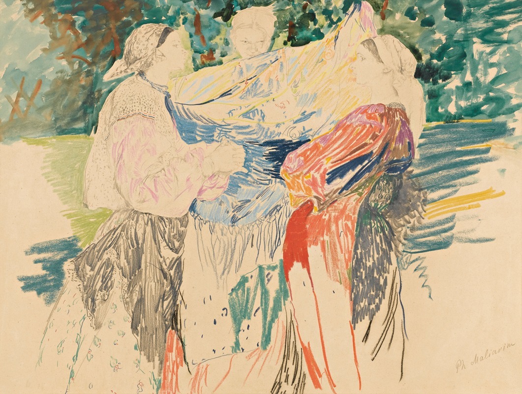 Three Peasant Women by Филипп Малявин — digital art print download