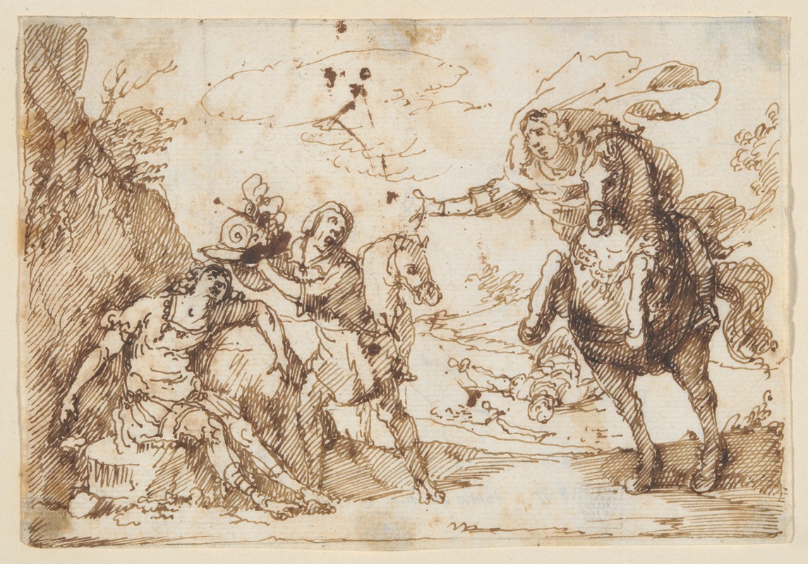 Scene from Tasso’s Gerusalemme Liberata — Франческо Аллегрини