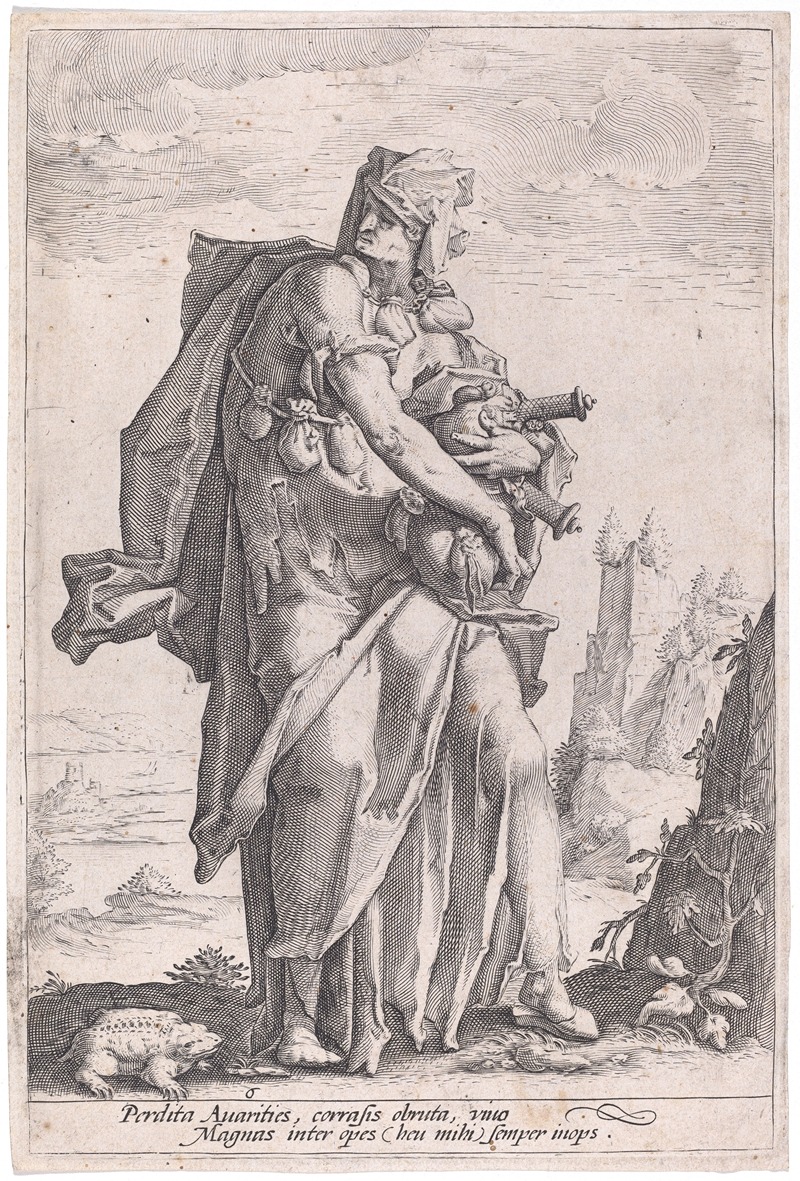 Avarice by Jacob Matham, c. 1587 — digital art print download