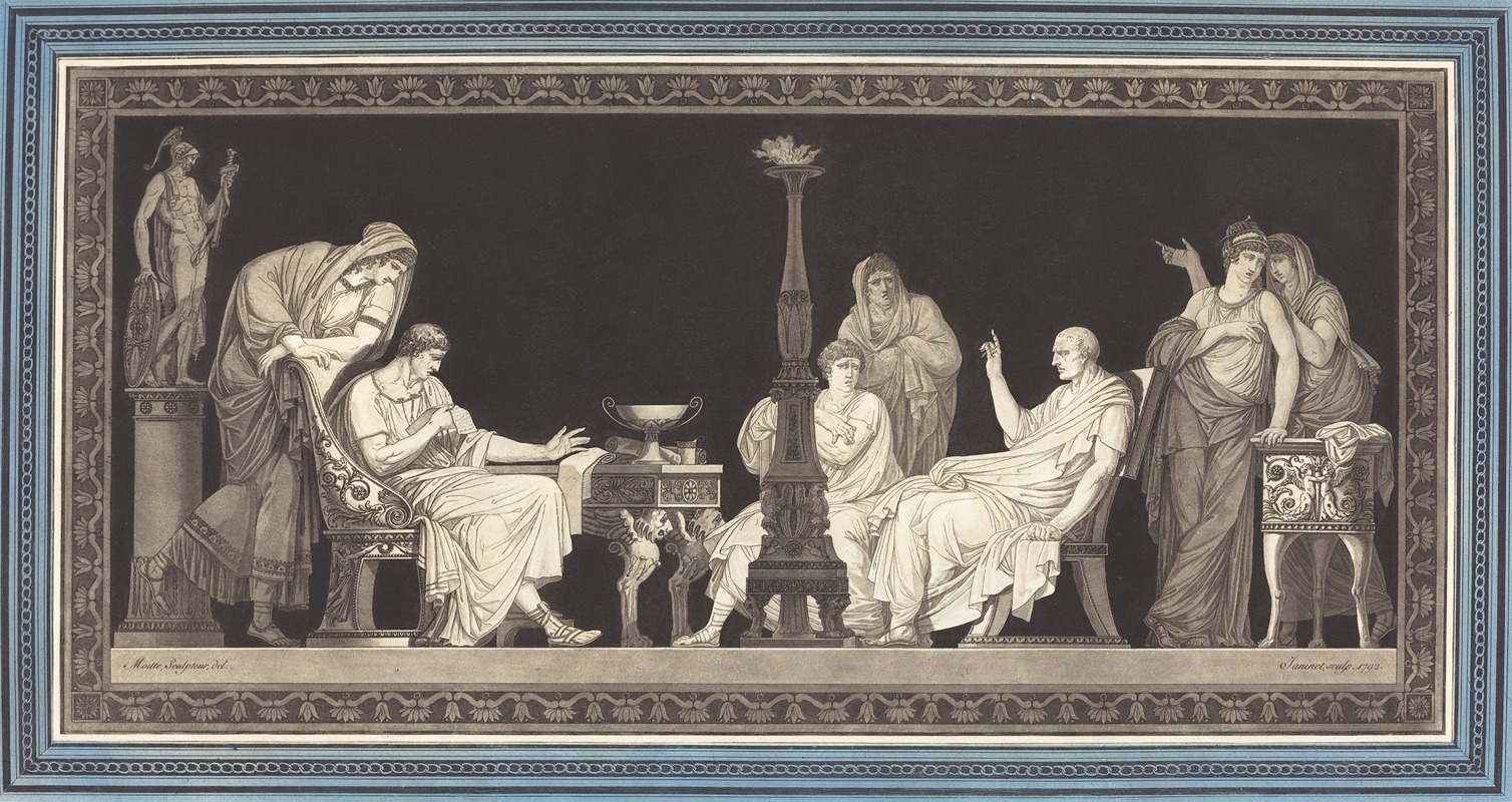 The Catiline Conspiracy by Жан Франсуа Жанине, 1792 — digital art print download