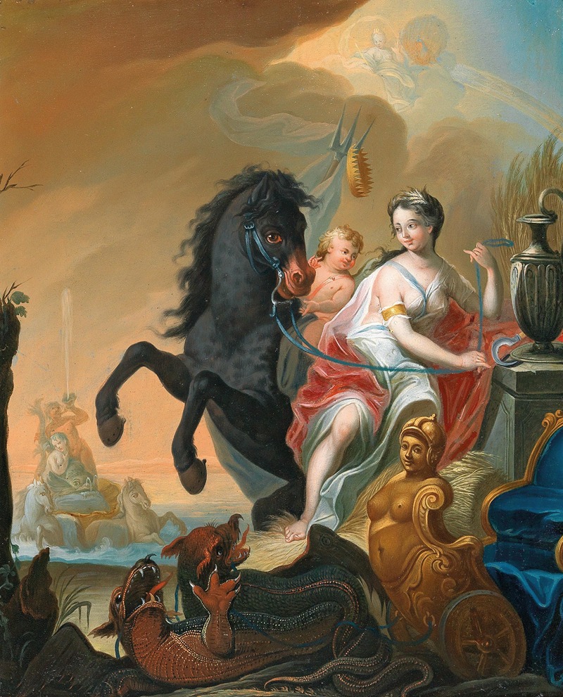 Hercules saving Hesione by Josef Adam Ritter von Mölck, 1741 — digital art print download