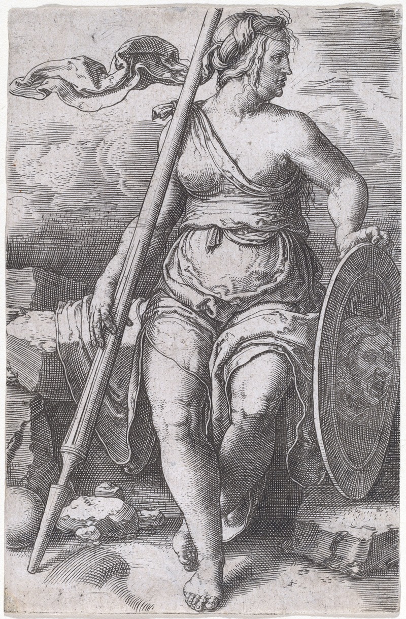 Pallas Athene by Лукас Ван Лейден, 1530 — digital art print download