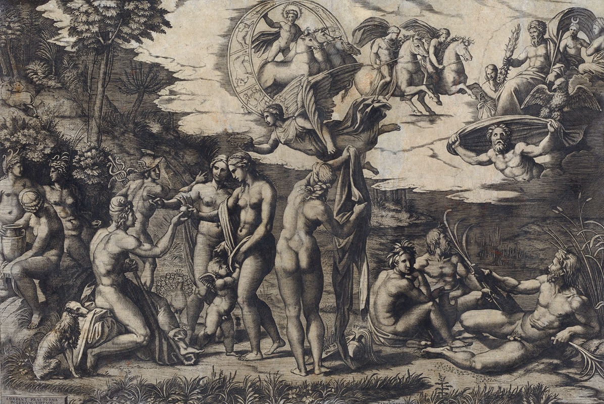 The Judgment of Paris by Marcantonio Raimondi — digital art print download
