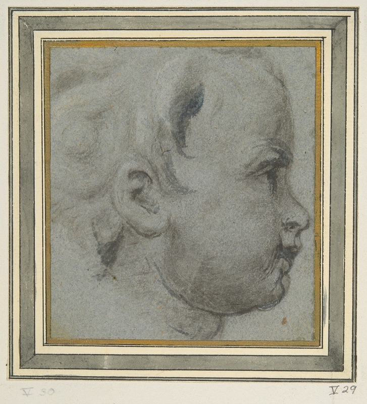 Head of a Putto by François Duquesnoy — digital art print download