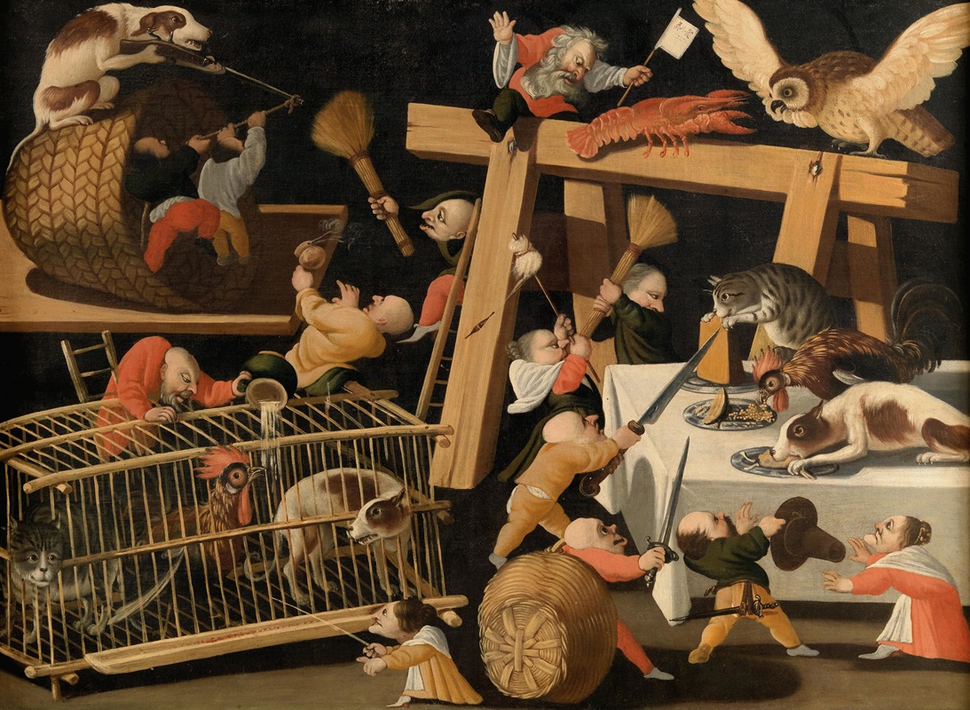 Animals and stylised figures by The Master of the Fertility of the Egg — digital art print download