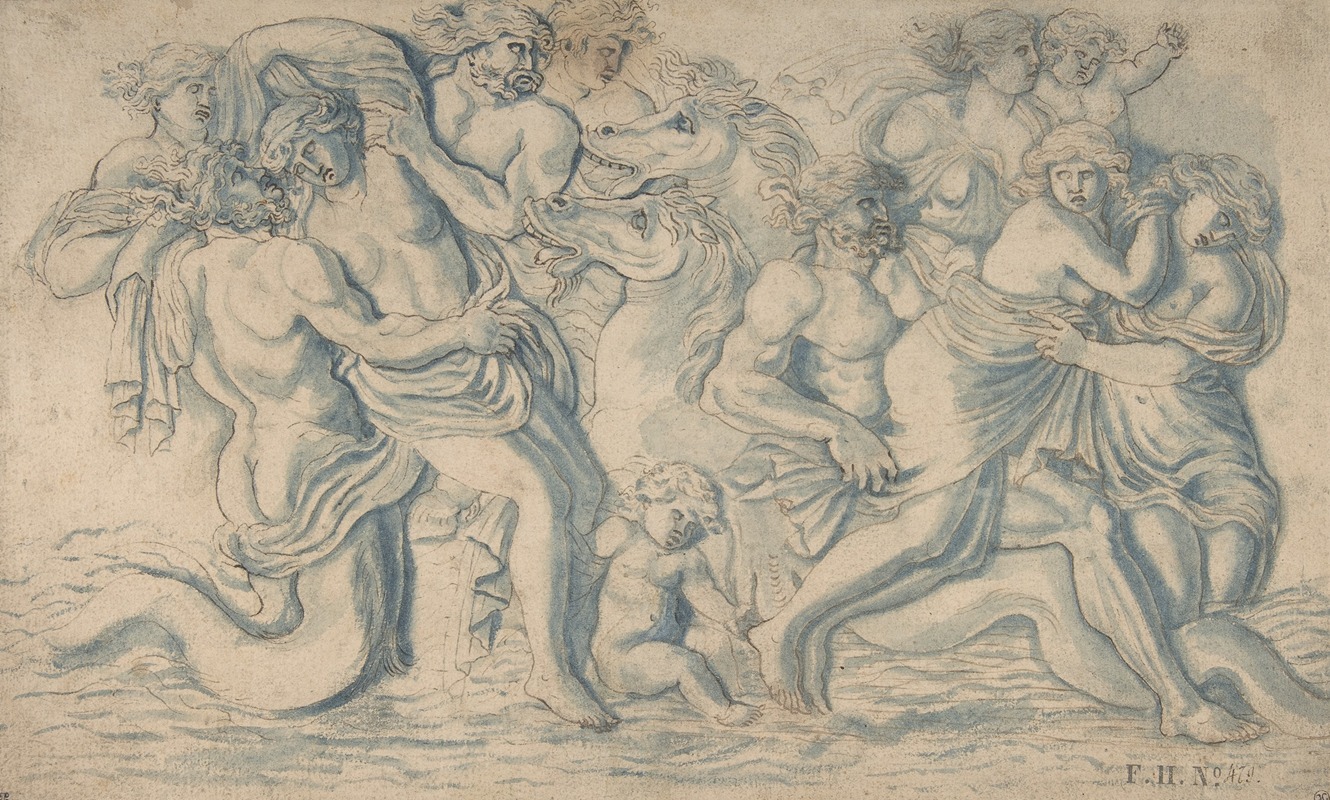 Tritons Carrying Off Nereids by François Perrier — digital art print download