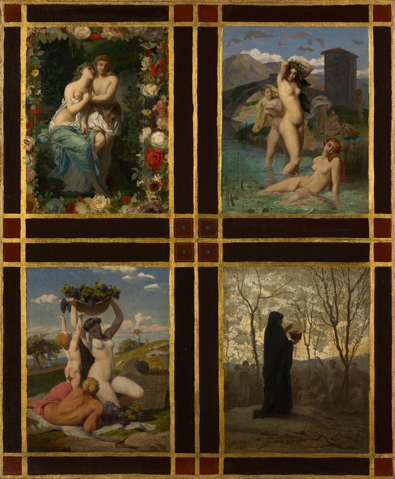 The Four Seasons by Henri-Pierre Picou, 1850 — digital art print download