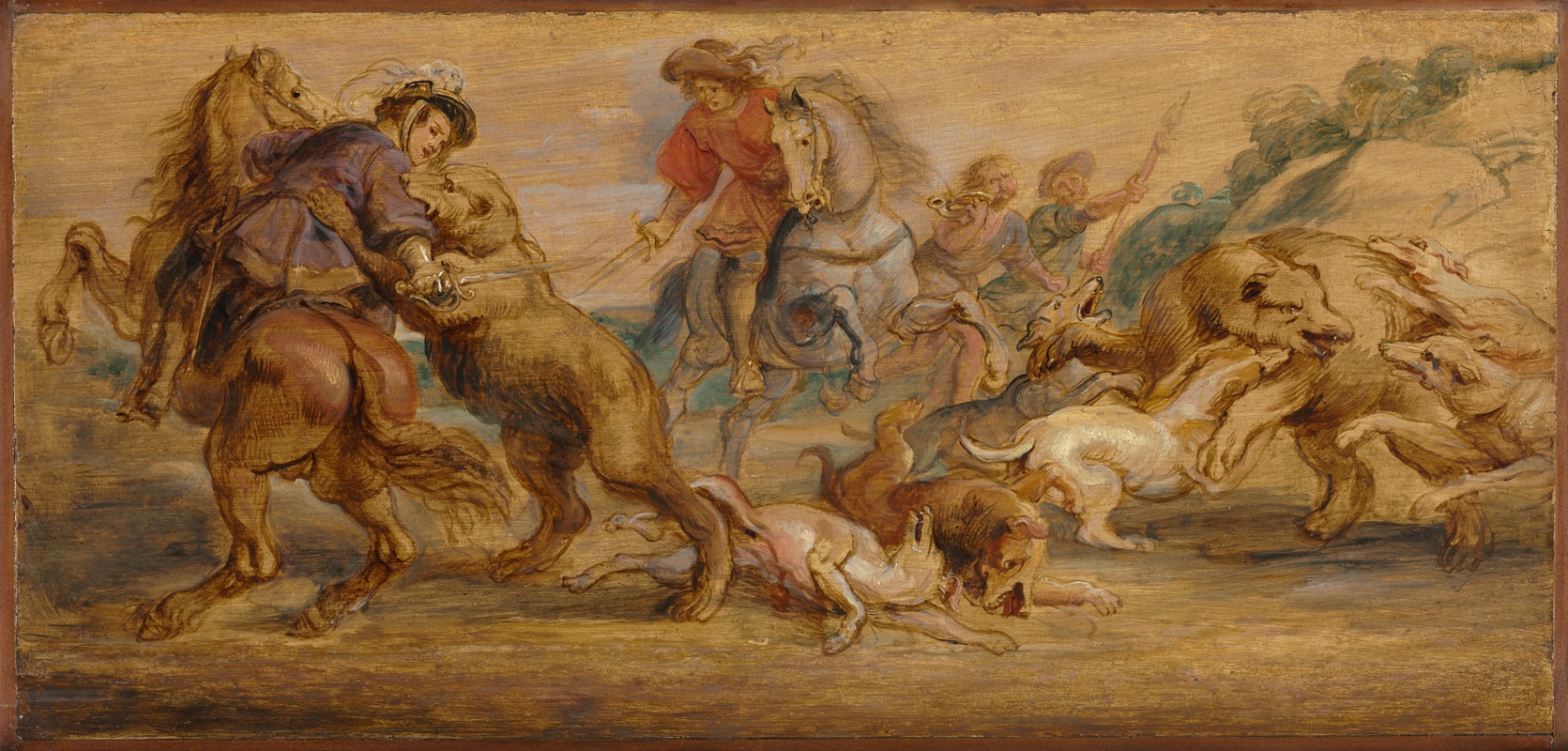 Study for 'The Bear Hunt' (for the Alcázar, Madrid) — Peter Paul Rubens